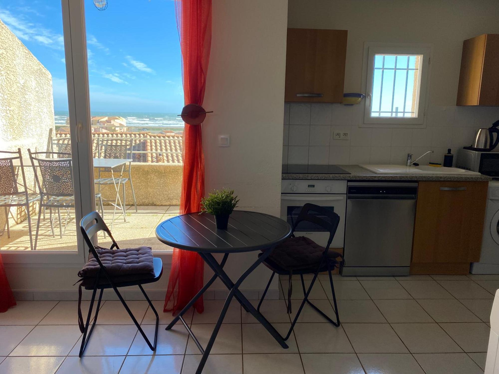 T3 Vue Mer Et Plage, Avec Wifi Et Parking Saint-Pierre-la-Mer (Aude) Exterior foto